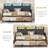 Upholstered Sofa Bed Frame, Twin Day Bed With Charging Station & Led Lights, Metal Trundle Bed Twin With Hidden Storage Headboard-612307026