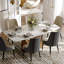 HOBART 7 Pieces Modern Dining Table Sets For 6, Sintered Stone Dining Table With 6 Chairs, Rectangular Dining Room Sets-1573869318-1573869313-1573869312