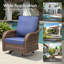 Ensemble de meubles de patio en osier avec chaises pivotantes 360 ° Gustave-208595269