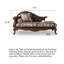 Chaise longue de chambre à coucher en caoutchouc et tissu brun, style campagnard américain-863014732