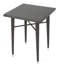 Table de bar carrée de 81 cm (32 po) - Mobilier de jardin élégant, résistant aux intempéries et en fer, 104 cm (41 po) H x 83 cm (32,5 po) L x P, table de jardin marron aux nuances variées.