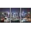 «Architecture Building New York City Skyline Night», reproduction d'art moderne sur toile, 3 pièces-56497827-103555559-119402620