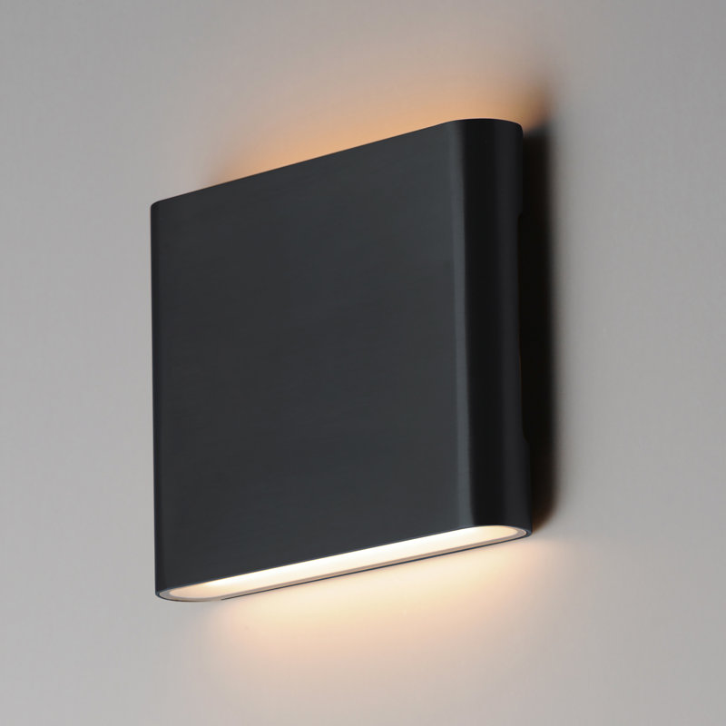 Spartan-Wall Sconce, 6.25" H x 7.75" W x 1.5" D, Black