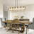 6-Light Dimmable Linear Chandelier Square /Rectangle Chandelier Dining room Light for Dining Room-267465901-267465898