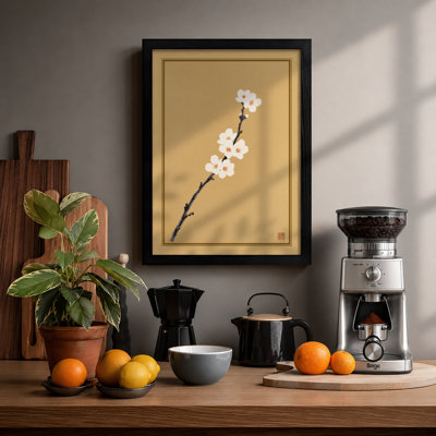 Flowering Branch Japandi - Framed Print