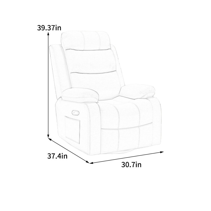Ergonomically designed comfortable recliner, Cream white Faux Leather