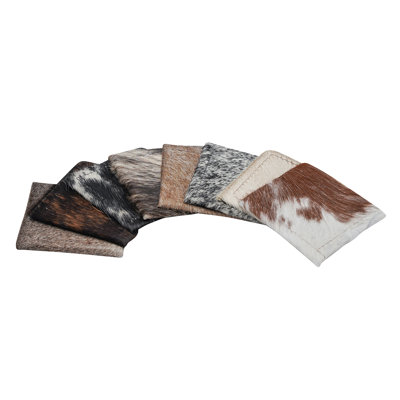 Leather Square 4 Piece Coaster Set