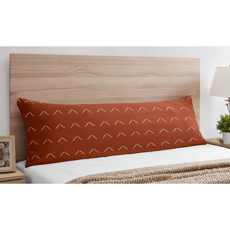 Orange and Ivory Diamond Tuft Microfiber Body Pillowcase