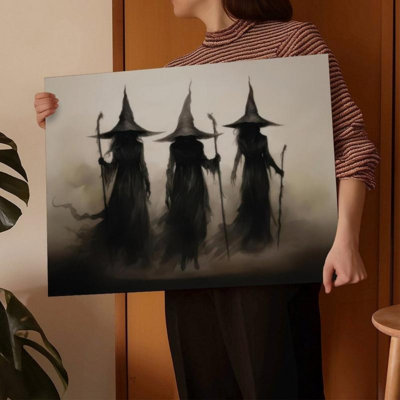 Impression sur toile Gothic Mysterious Three Witches - Urban Studio