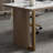 Gray + Coffee + Gold Rectangular Sintered Stone + Manufactured Wood + Stainless Steel with 3 drawers desk-118734290-118734292