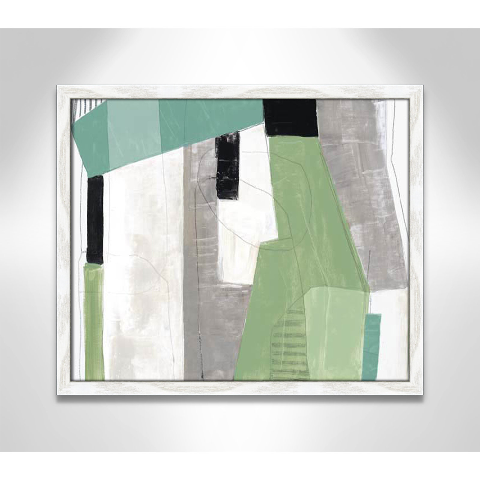 Evergreen Essence Print, 16" H x 19" W x 0.75" D, White Slim Frame - Fine Art Paper Print, No Mat