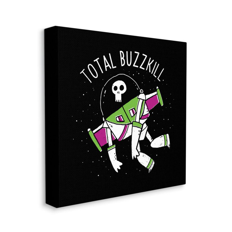 Impression d’art graphique, "la parodie d’animation" par Michael Buxton, Toile tendue, H 30 po x l 30 po x 1,5 po