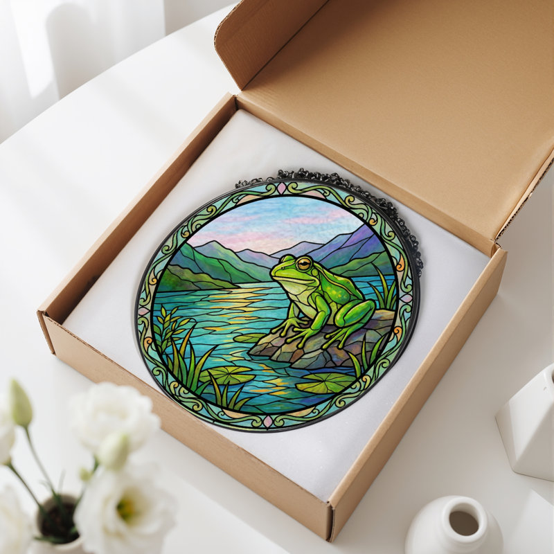 Panneau de vitrail en verre coloré H 7,8 po, H 7,8 po x l 7,8 po