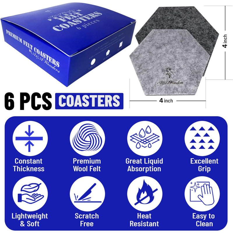 Evelis 6 Piece Coaster Set