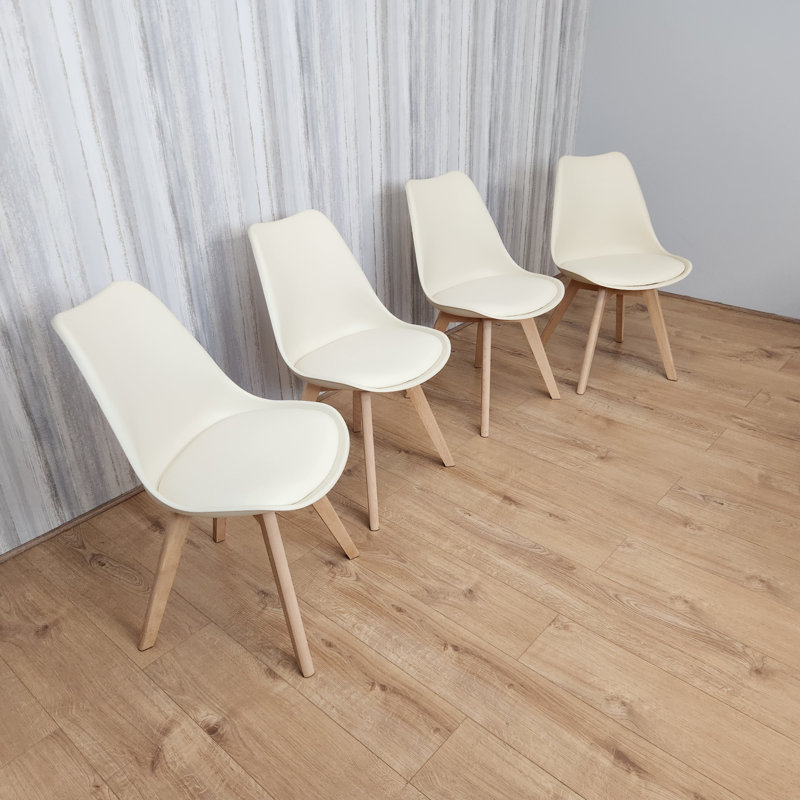 48 cm H Faux Leather Accent in Cream