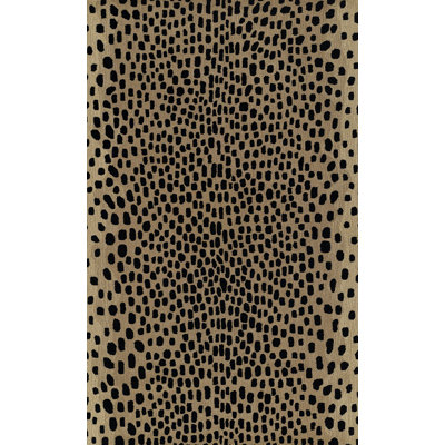 Wool Animal Print Area Rug in Beige