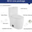 Toilette allongée en céramique, 1,1 / 1,6, blanche, confortable, siège à fermeture en douceur, et blanc allongé T036wt, hauteur confortable,