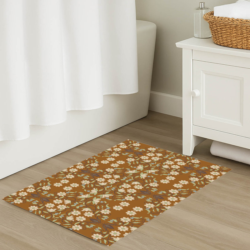Tapis de bain Myah Millie, Rectangle - L 34 po x l 21 po, Brun