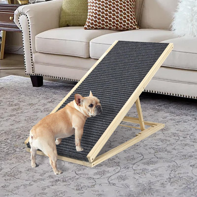 Dog Ramp For Bed, Extra Wide Traction, Pet Ramp For Small Dogs To Get On Couch Car, Non-Slip Rubber Surface,  Hold Up To 80Lb, Adjustable, Foldable,Car Ramps,Dog Ramp