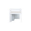 Lit mezzanine simple avec bureau et rangement, rangement en bois d'hévéa blanc -