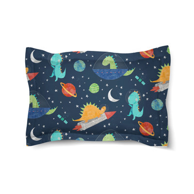 Space-O-Saurus Microfiber / Microsuede Pillow Sham