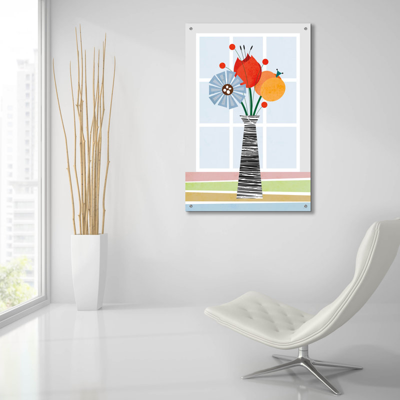 «Flowers In Color» par Tomas Design, art mural en verre acrylique, H 36 po x l 24 po x P 0,2 po