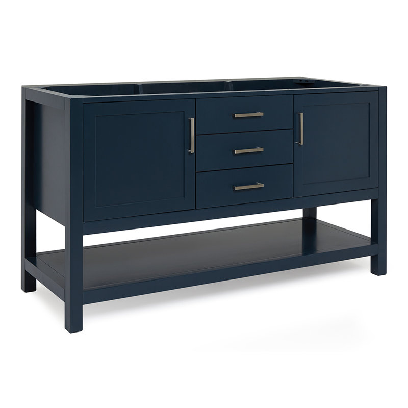 Bayhill 60'' W Single Bathroom Vanity Base, Midnight Blue