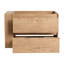 Armoire de salle de bain murale 30 po - Lavabo en céramique, 2 tiroirs à fermeture en douceur, contemporain, imitation chêne élégant