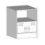 34.5cm W Steel Bedside Table-101281352