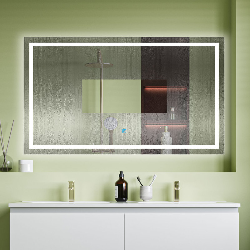 Tasha Rectangle Wall Mirror, 177.8 cm H x 304.8 cm W