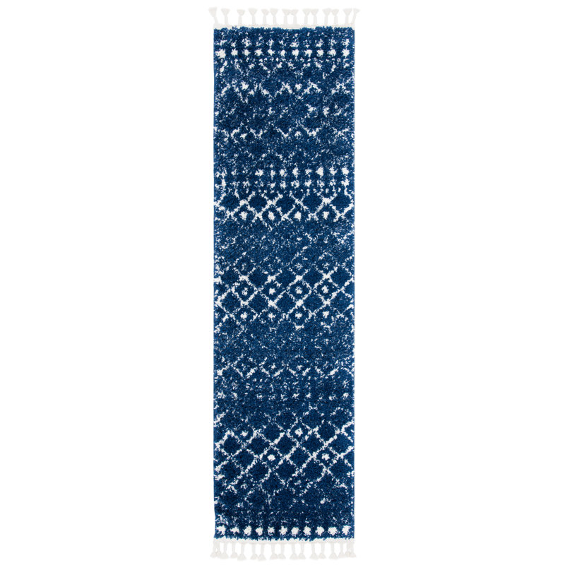 Comer Fringe Shag Performance Southwestern Rug, Runner 2'2" x 8'