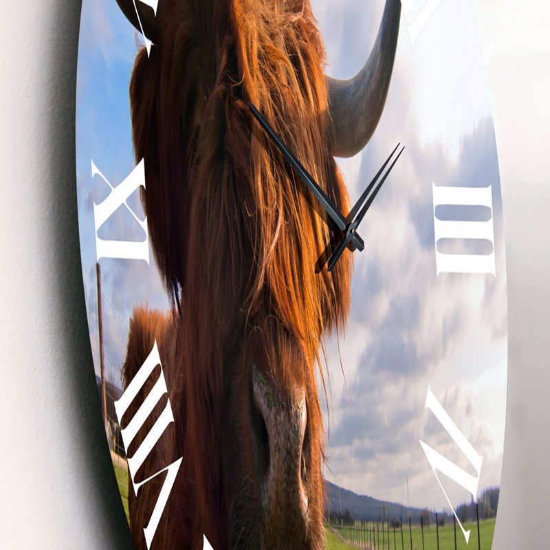 Portrait d'un yak - horloge murale de maison de campagne, Petit