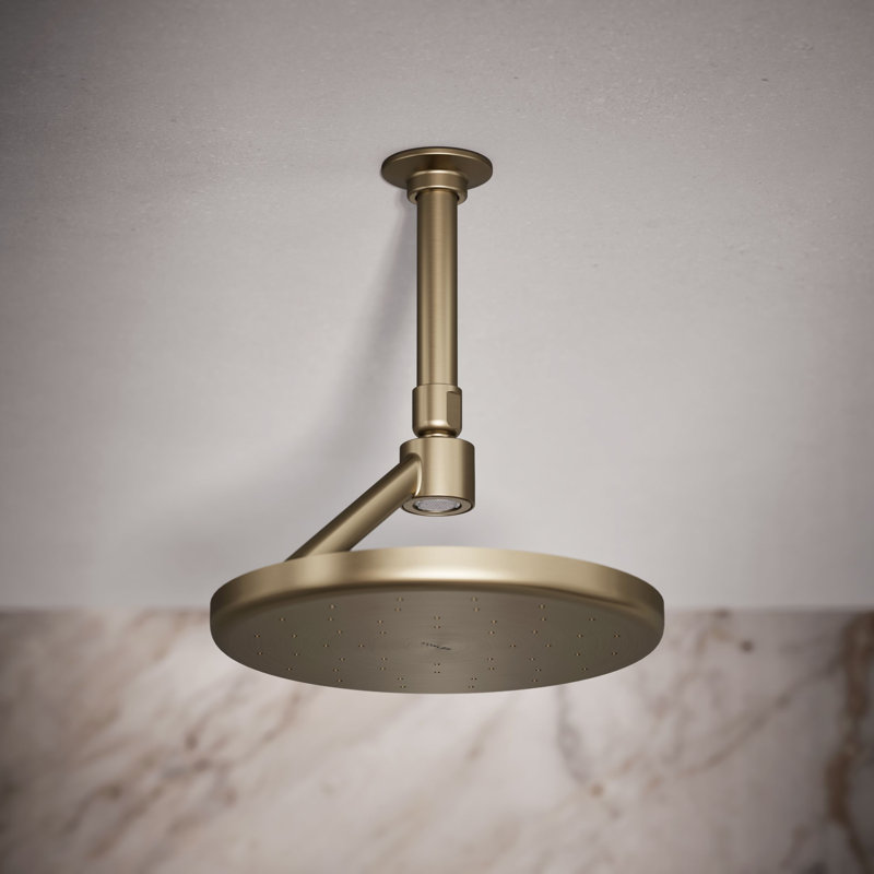 Statement Flood Adjustable Shower Head, Vibrant Brushed Bronze