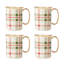 Holiday Plaid Mugs, Set Of 4