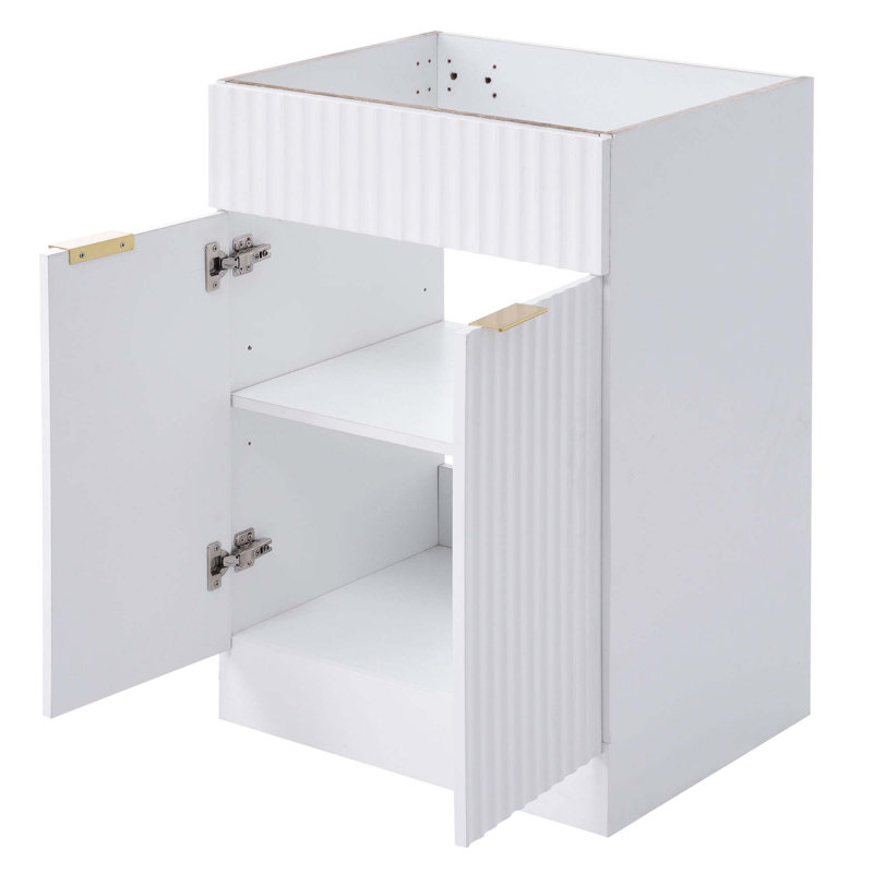 (Cabinet seulement) Base de meuble-lavabo moderne avec 2 portes
