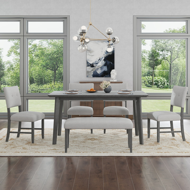 6 - Person Dining Set, Gray