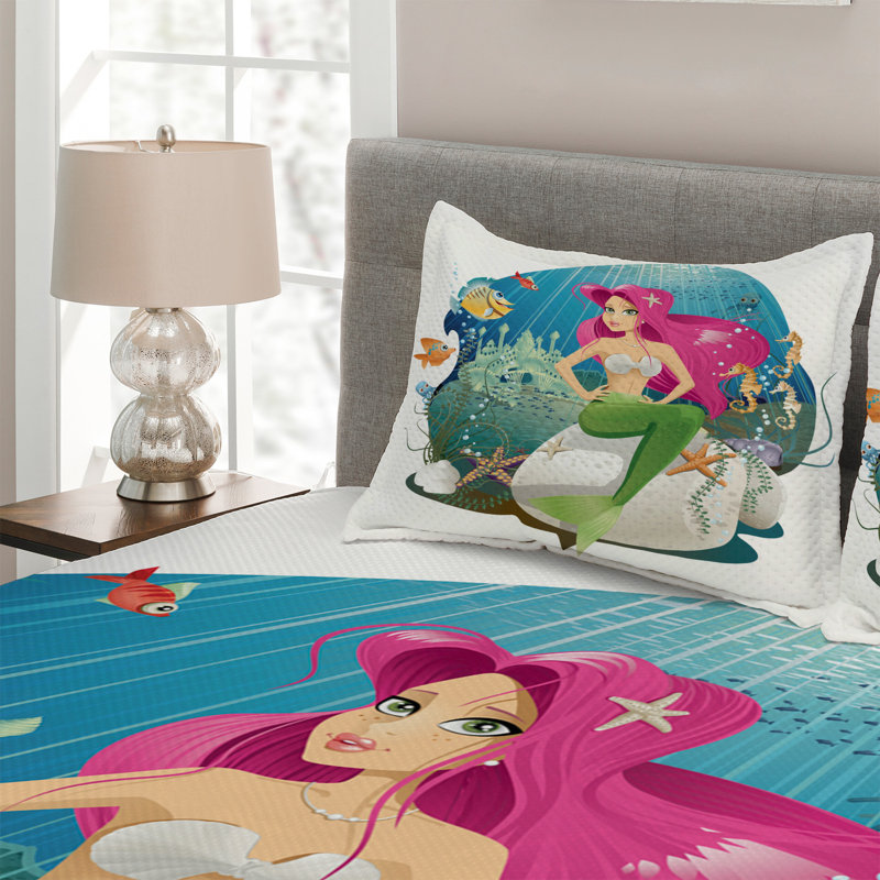 Polyester Coverlet, King Bedspread + 2 Shams