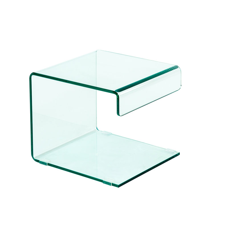 Amalia Glass Top C Table End Table