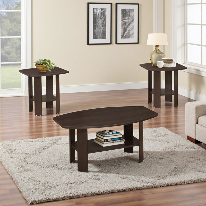 Nouria 3pcs Coffee, Accent, End Table