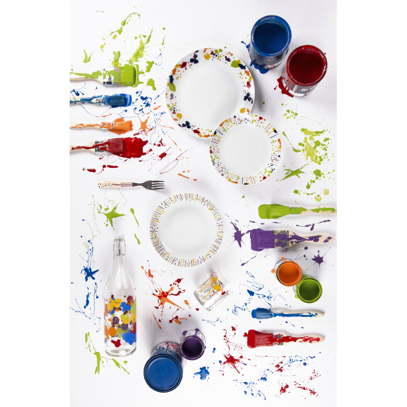 Dripping Piece Porcelain Dinnerware Set - Service for 6