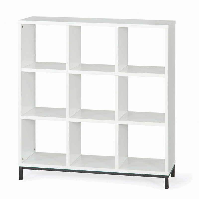 Gulsher 9-Cube Horizontal Bookcase, White