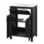 Ensemble de meuble-lavabo 48 po avec lavabo en céramique, armoire de rangement abondante, 4 portes à fermeture douce et 2 tiroirs rabattables-504265569