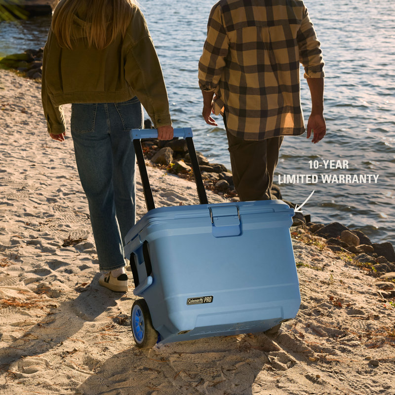 Coleman Pro 55-Quart Hard Cooler, Blue Sky