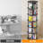 Rotating 360° Bookshelf Tower, Stackable Spinning Bookcase, Space‑Saving Revolving Round Shelf, Floor Standing Swivel Corner Organizer, Black-1514050641