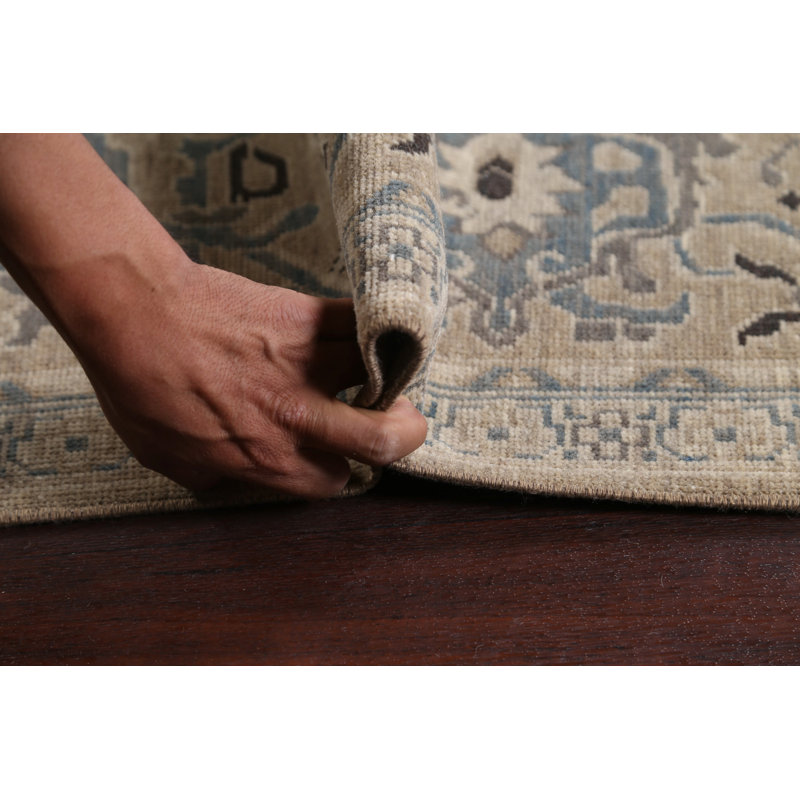 Tapis en laine gris / beige
