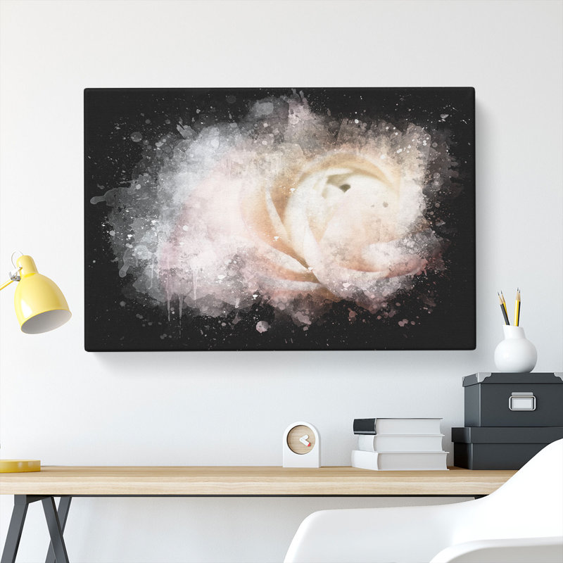Pink Ranunculus Flower - Wrapped Canvas, 50cm H x 76cm W x 3cm D