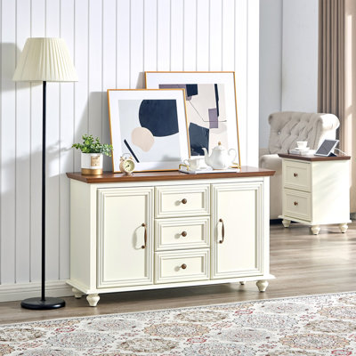 47.3'' Sideboard with 2 Wooden Doors, Three Drawers