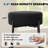 Modern Bar Stools Set of 2 with Round Soft Padded Boucle Backless Seat and Metal Base,-112917392