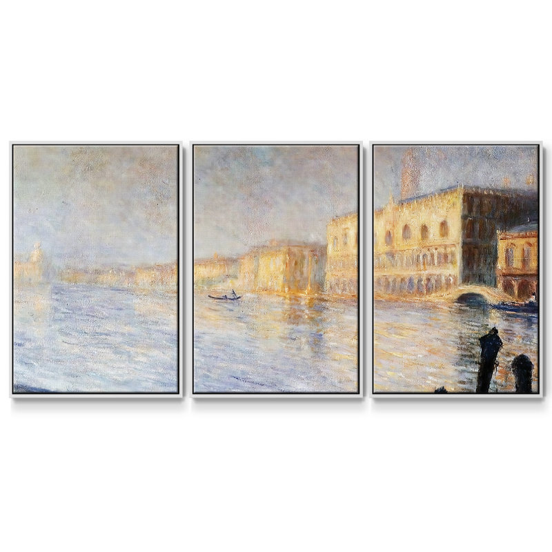 Le Palais des Doges, 1908, 3 pièces, H 24 po x l 48 po x P 2 po, Blanc