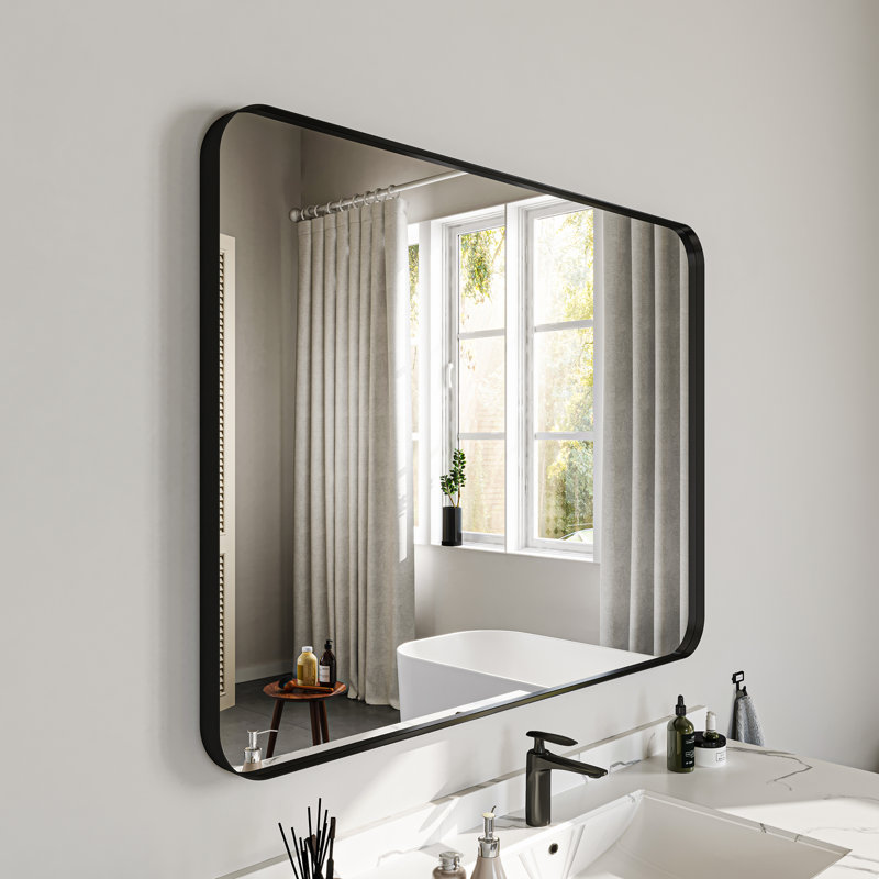 Miroir mural Tahleek, Noir, 48 po x 36 po
